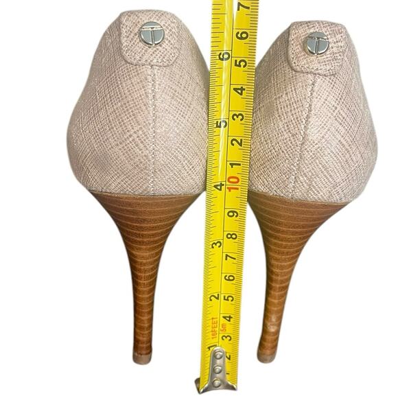 TAHARI Sophia Linen Textured Platform Pump Women’s Size 10 - Picture 4 of 8